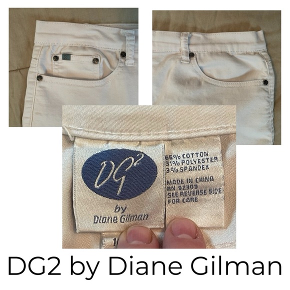 DG2 by Diane Gilman White Plus Size Bermuda Short in size 16 - Picture 10 of 16